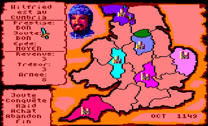 Defender of the Crown - Amstrad CPC game screenshot (1989) by Ubi Soft